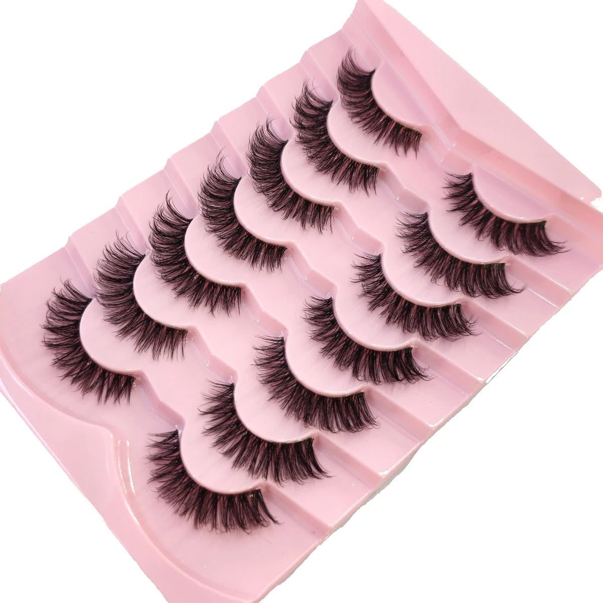NEW 7pairs 8D Mink Lashes Natural Short False Eyelashes Mink Eyelashes 3D Mink Lashes Wispy HandMade Full Strip Lashes  Makeup