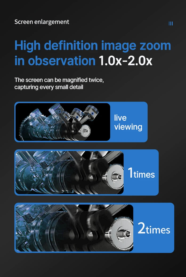 Endoscope Camera with Light, 8mm 1080P HD Borescope, IP67 Waterproof Snake Camera，Inspecting Walls, Automotive Engines, Pipes