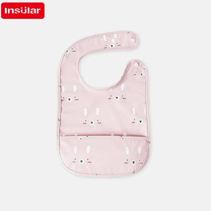 Cute Baby Bibs Toddler Bandana Bib Waterproof Sleeveless Apron PU Skin Animals Children Feeding Smock Bib Baby Stuff 0-5 Years