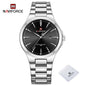 NAVIFORCE Trend Watch for Men Casual Date Display Waterproof Quartz Military Stainless Steel Strap Man Watches Relogio Masculino