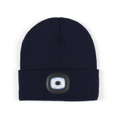 For Woman Cap Night Running Fishing Riding Sports Teenager Beanies Winter Men Beanie Hat with LED Light Rechargeable Knitted Hat
