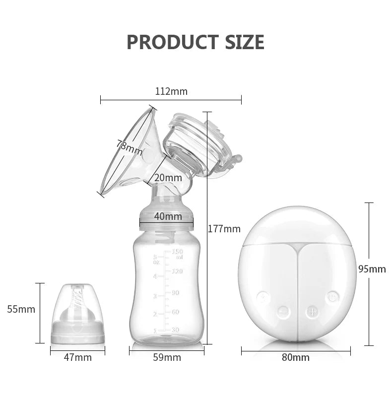New Electric Double Breast Pump USB BPA Free Breast Pumps Baby Breast Feeding With Nursing Pads and Breast Milk Storage Gift Set