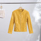 Street Pu Leather Women Jacket Elegant Long Sleeve Zippers Stand Collar Female Outwear 2026 Autumn Winter Chic Lady Coat
