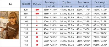 AP AW26 Cotton Cocoa Club Collction Children Girl Boy Fashion Letter Print Family Matching Clothing Kids Casual Clothes