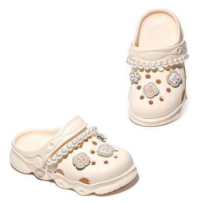 Kids' Glitter Clog, Lightweight EVA Garden Shoes, Waterproof Non-Slip Sandals, Comfortable Slip-On Shoes for Indoor Outdoor 1214