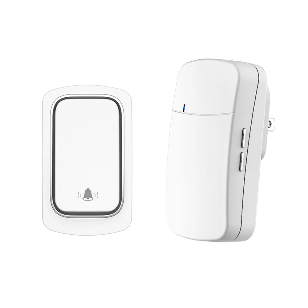 Self-Powered Wireless Doorbell, Household Anti-Theft Door Digital Music Chime Remote Control for Elderly Person's Call Device