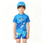 Baby Girls Rash Guard Swimsuits Bow Print Zip Up Short Sleeve Stand Collar Baby Girls Swimwears Bathing Suit 2 3 4 5 6 8 10Years