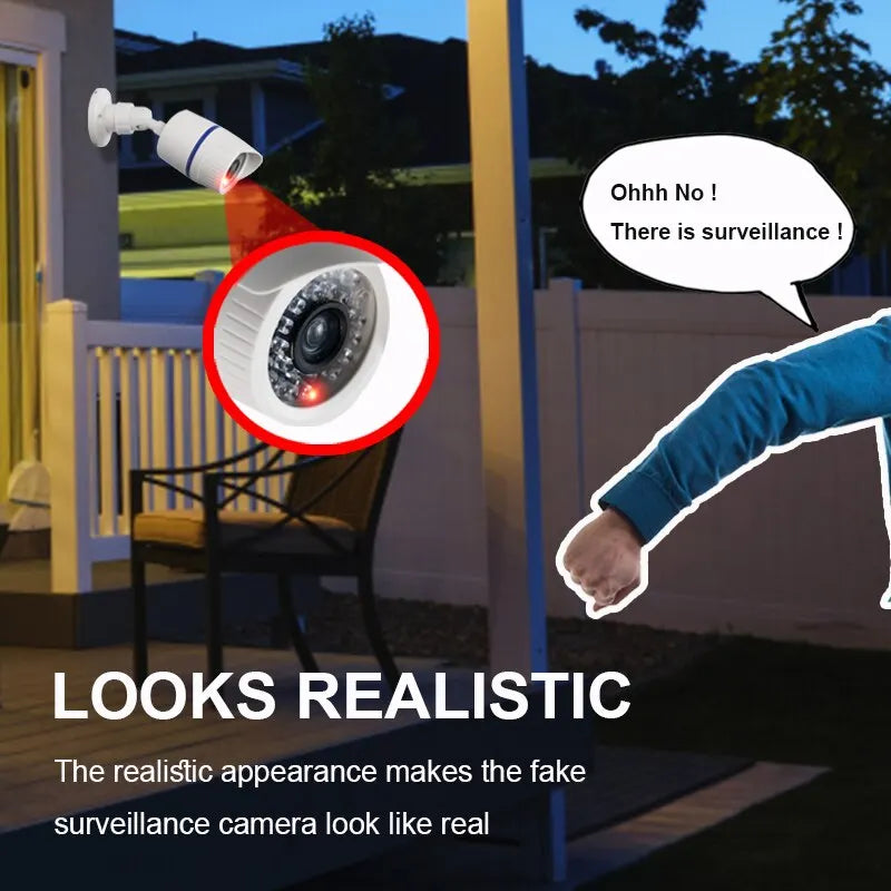 1PC Dummy Fake Camera Simulated Surveillance Security CCTV Dome Camera With One LED Light For Indoor Outdoor Home Store