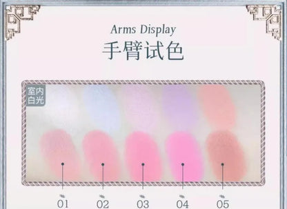 Flower Knows Strawberry Rococo Embossed Blush Fine Powder Makeup Smooth Long Lasting Blusher Waterproof Blush Maquiagem