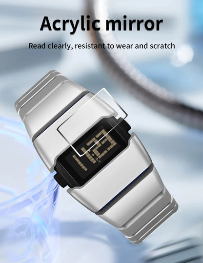 SANDA 9504 Retro Electronic Watch 5ATM Waterproof Night Light Display Snooze Alarm Clock Stopwatch Men's and Women's Watches2026