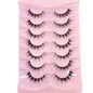 NEW 7pairs 8D Mink Lashes Natural Short False Eyelashes Mink Eyelashes 3D Mink Lashes Wispy HandMade Full Strip Lashes  Makeup
