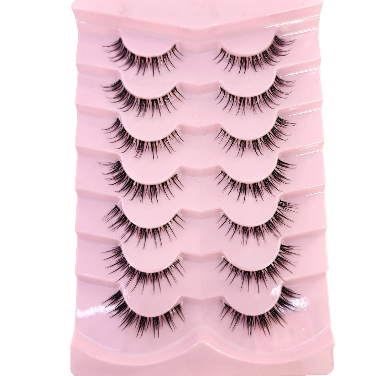 NEW 7pairs 8D Mink Lashes Natural Short False Eyelashes Mink Eyelashes 3D Mink Lashes Wispy HandMade Full Strip Lashes  Makeup