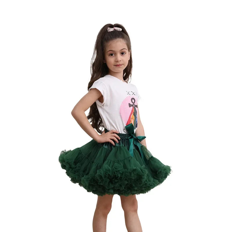 Lush Small Baby Girls Tutu Skirt for Kids Children Puffy Tulle Skirts for Girl Newborn Party Princess Girl Clothes 1-15 Years