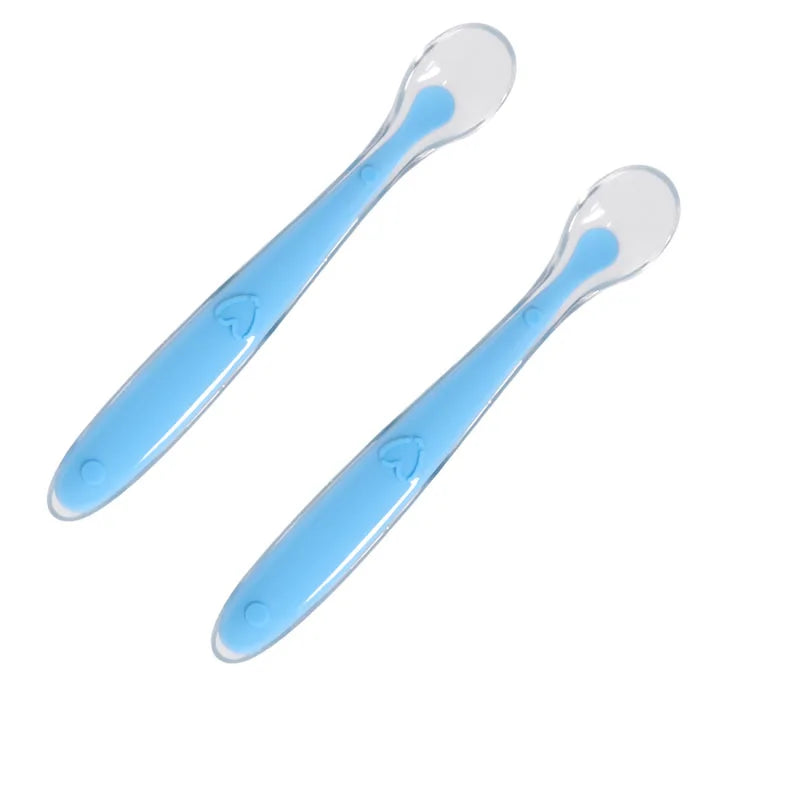 2/1pcs Silicone Spoon for Baby Infant Feeder Spoons for Children Kids Soft Safety Feeding Spoons BPA Free Baby Utensils Flatware