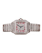 Luxury Watch For Women's Watch Stainless Steel Case Band Hidden Clasp Waterproof Roman White Dial Casual Quartz Movement