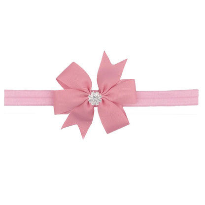 1 Piece Baby Headband Girl Bandage Ribbon Bowknot Infant Kids Hair Accessory Newborn Bow Crystal Toddler Band Headwear