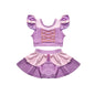 Fairy Tale Princess Swimsuit for Girls Elsa Anna Snow White Swimwear Belle Child Kids Toddler 2-8Y Bathing Suit with Skirt