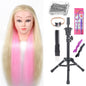 Long Hair Styling head For Hairstyle ProfessionaTraining Head Kit Mannequin Head Styling ToPractice Hot Curl lron Straighten
