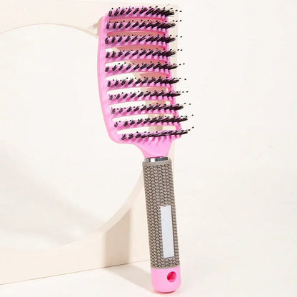 Hair Brush Scalp Massage Comb Hairbrush Boar Bristle Nylon Women Wet Curly Detangle Hair Brush Salon Hairdressing Styling Tool