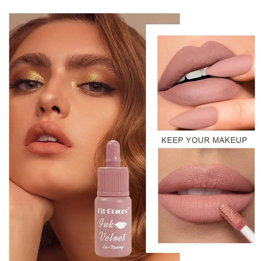 Non Stick Cup Waterproof Lip Gloss Long Lasting Velvet Matte High Pigmented Liquid Lipstick Fast Dry Sexy Lip Mud
