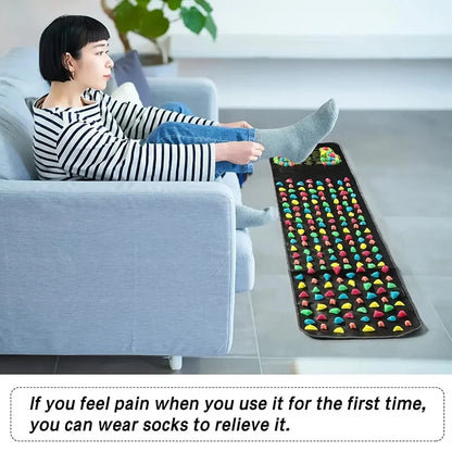 Foot Massage Mat Reflexology Walk Stone Road Acupressure Acupoint Mat For Long Sitting, Elderly & Students