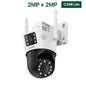 ZOSI C298 8MP/4MP Dual-Lens Wired WiFi PTZ Security Camera Outdoor Wide Angle 8X Hybrid Zoom AI Detection 360 Surveillane Camera