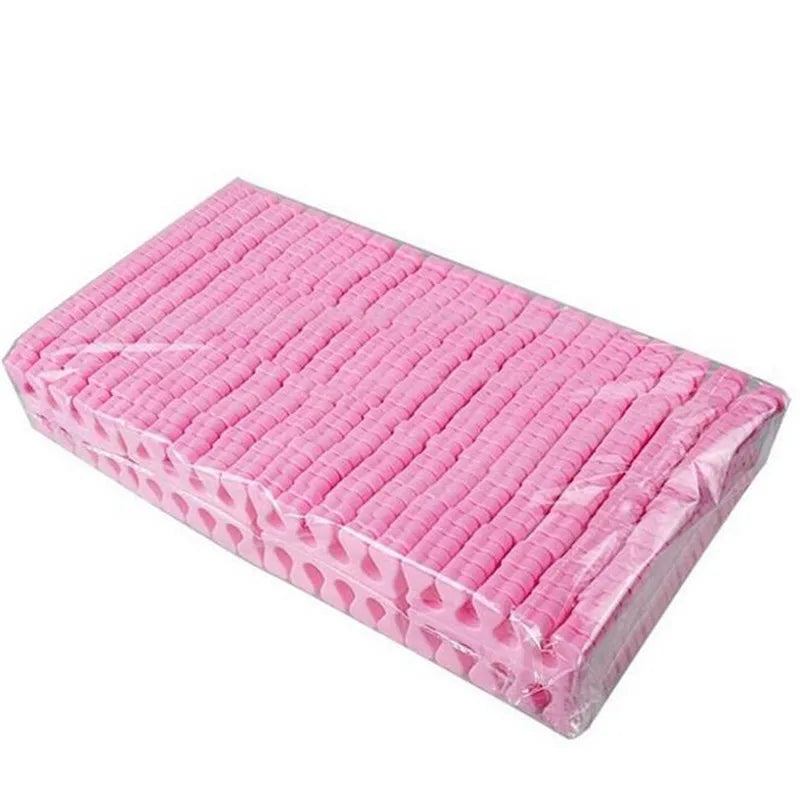 50/100/500pcs Pink Sponge Finger Toe Separators Nail Polish Feet Care Toe Separators Manicure Pedicure Nail Art Tool Wholesale