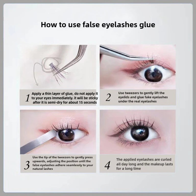 5g Waterproof Long-Lasting Eyelash AdhesiveTransparent Latex-Free Self-Adhesive Glue for False Eyelashes Eyelash Extensions