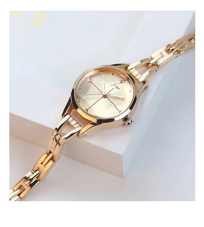 Bracelet Watch For Women Elegant Rose Gold Ladies Luxury Wristwatches Rhinestone Simple Fashion Female Quartz relogio feminino