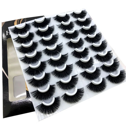 16 Pairs 3D Mink Lashes Natural False Eyelashes Dramatic Volume Fake Lashes Makeup Eyelash Extension Silk Eyelashes