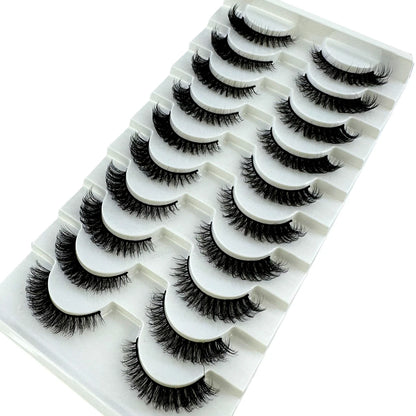 New Cat Eye Artificial Mink Eyelash 3D Curling Natural and Realistic Messy Tail Eye Extended Soft Eyelash