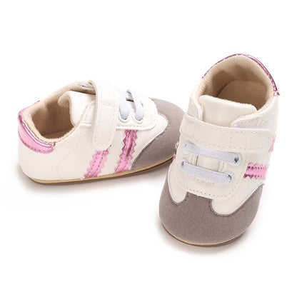 Baby Boys Girls Spring Autumn Shoes 0-1 Year First Walker Fashion Striped Rubber Soles Casual Sports Newborn