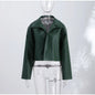 Street Pu Leather Women Jacket Elegant Long Sleeve Zippers Stand Collar Female Outwear 2026 Autumn Winter Chic Lady Coat