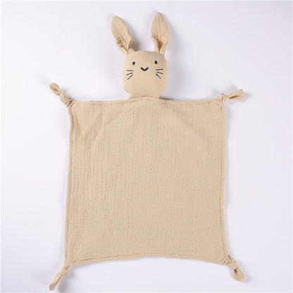 Muslin Security Blanket New Born Soothe Appease Towel 100% Organic Cotton Cat Bunny Rabbit Toy Ins Baby Comforter Lovely