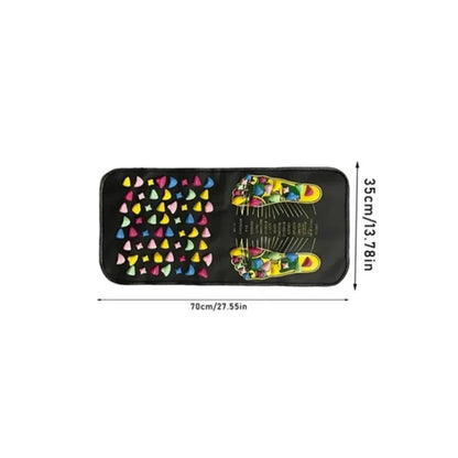 Foot Massage Mat Reflexology Walk Stone Road Acupressure Acupoint Mat For Long Sitting, Elderly & Students