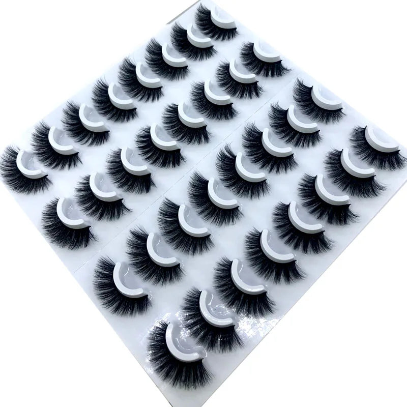 16 Pairs 3D Mink Lashes Natural False Eyelashes Dramatic Volume Fake Lashes Makeup Eyelash Extension Silk Eyelashes
