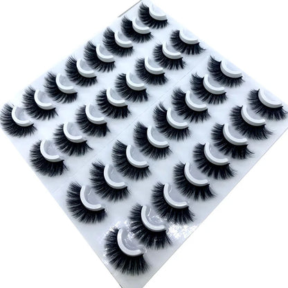 16 Pairs 3D Mink Lashes Natural False Eyelashes Dramatic Volume Fake Lashes Makeup Eyelash Extension Silk Eyelashes