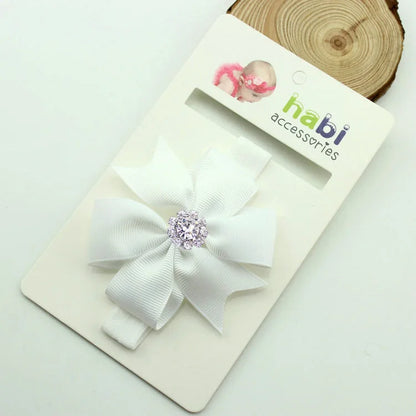 1 Piece Baby Headband Girl Bandage Ribbon Bowknot Infant Kids Hair Accessory Newborn Bow Crystal Toddler Band Headwear