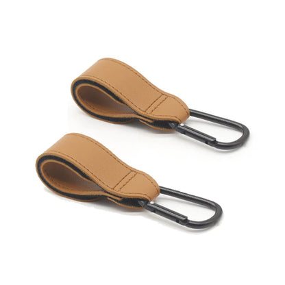 1/2pcs PU Leather Baby Bag Stroller Hook Pram Rotate 360 Degree Rotatable Cart Organizer Pram Hook Stroller Accessories