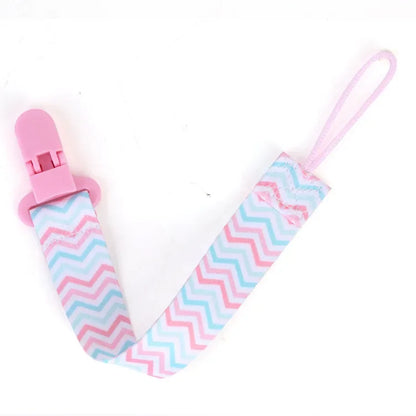Cartoon Fixed Button Baby Pacifier Clip Chain Ribbon Dummy Soother Holder Chain Anti-drop Buckle Strap for Pacifier Baby Feeding