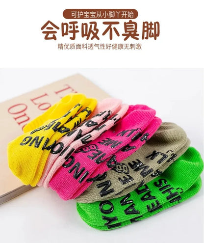 Cute Baby Anti-slip Socks Breathable Cotton Rubber Floor Boys Girls Ankle Socks Newborn Infant Toddler Kids Socks 0-7years Old