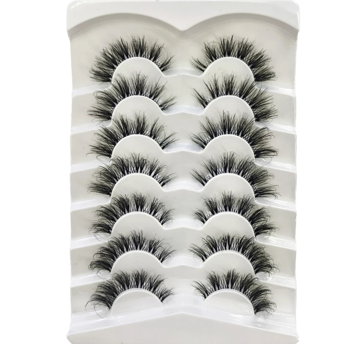 NEW 7pairs 8D Mink Lashes Natural Short False Eyelashes Mink Eyelashes 3D Mink Lashes Wispy HandMade Full Strip Lashes  Makeup