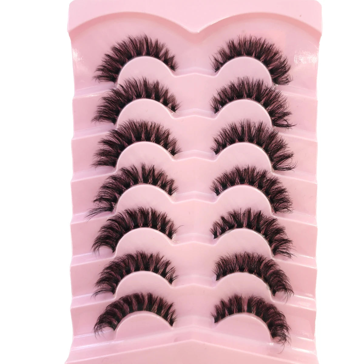 NEW 7pairs 8D Mink Lashes Natural Short False Eyelashes Mink Eyelashes 3D Mink Lashes Wispy HandMade Full Strip Lashes  Makeup