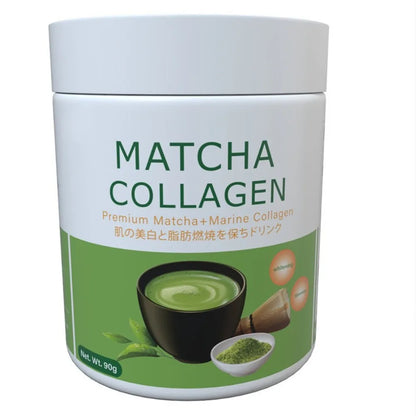 Matcha Collagen Powder with Marine Collagen Organic Green Tea Drink Mix Daily Beauty Wellness Support Gluten Free 30 Servings