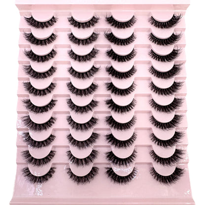 16 Pairs 3D Mink Lashes Natural False Eyelashes Dramatic Volume Fake Lashes Makeup Eyelash Extension Silk Eyelashes
