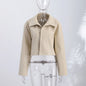 Street Pu Leather Women Jacket Elegant Long Sleeve Zippers Stand Collar Female Outwear 2026 Autumn Winter Chic Lady Coat
