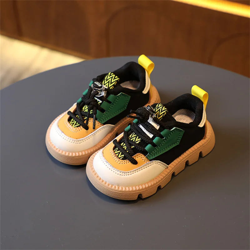 DIMI Autumn New Children Shoes Pu Leather Kids Sneakers  Baby Toddler Shoes Comfortable Soft Boys Girls Casual Shoes