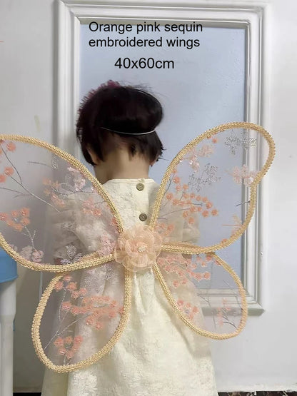 Butterfly Wings Angel Fairy Costume Newborn Baby Photography Props Soft Girl Photo Shoot Accessories