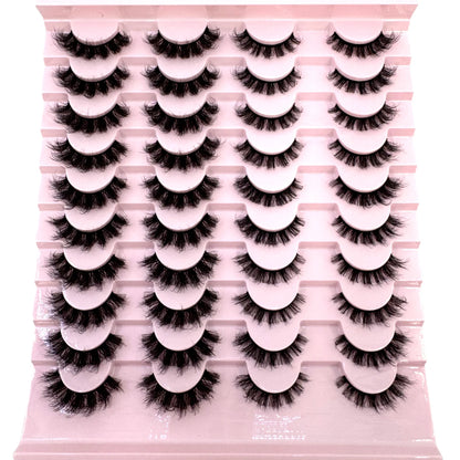 16 Pairs 3D Mink Lashes Natural False Eyelashes Dramatic Volume Fake Lashes Makeup Eyelash Extension Silk Eyelashes