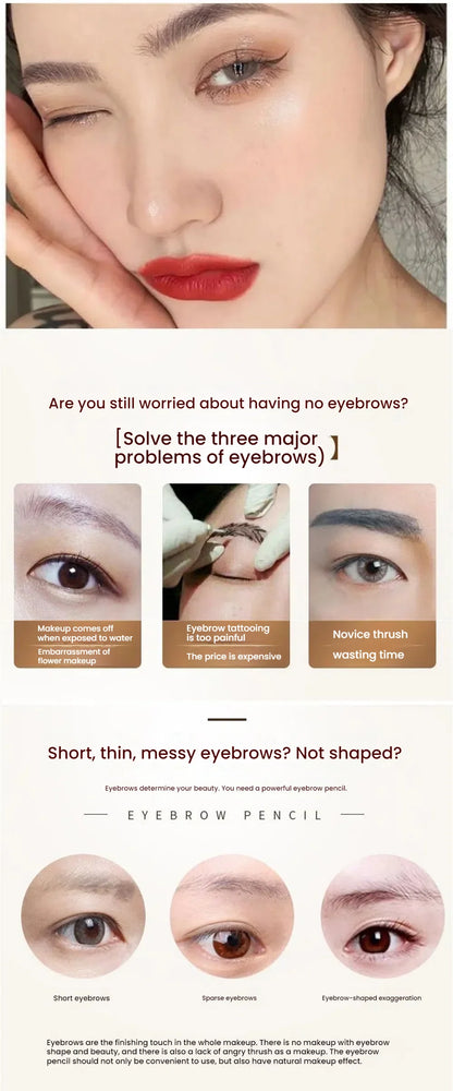 5 Colors Microblading Eyebrow Pen Waterproof Liquid Eyebrow Pencil Long Lasting Eyebrow Pen 4 Points Eye Brow Pen Cosmetics